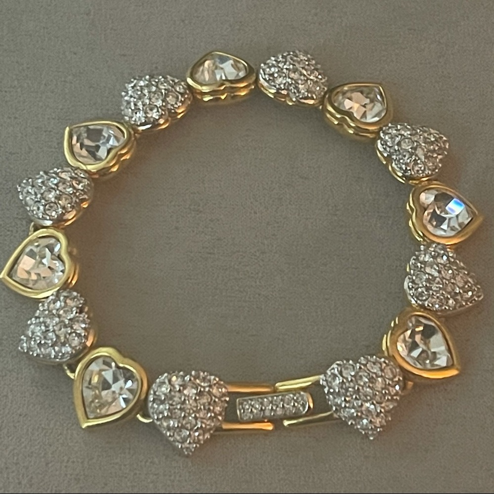 Swarovski Crystal Heart Link Bracelet - Picture 8 of 12